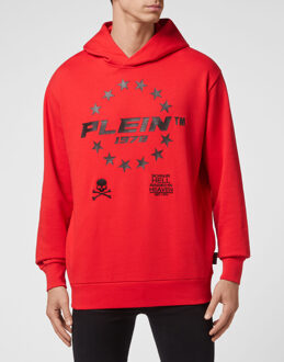 Philipp Plein Sweatshirt Met Capuchon Rood