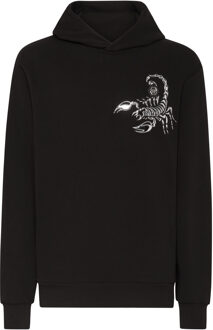 Philipp Plein Sweatshirt Met Capuchon Scorpion Zwart - 3XL