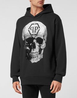 Philipp Plein Sweatshirt Met Capuchon Skull Zwart/wit - 2XL