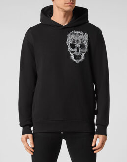 Philipp Plein Sweatshirt Met Capuchon Skull Zwart