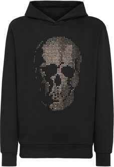 Philipp Plein Sweatshirt Met Capuchon Skull Zwart