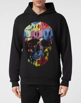 Philipp Plein Sweatshirt Met Capuchon Smile Zwart