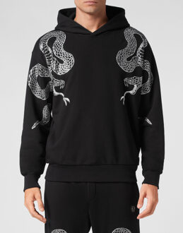 Philipp Plein Sweatshirt Met Capuchon Snake Zwart - 3XL