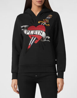 Philipp Plein Sweatshirt Met Capuchon Tattoo Zwart