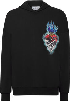 Philipp Plein Sweatshirt Met Capuchon Tattoo Zwart
