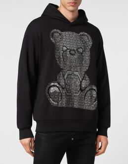 Philipp Plein Sweatshirt Met Capuchon Teddy Zwart