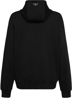 Philipp Plein Sweatshirt Met Capuchon Teddy Zwart