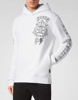 Philipp Plein Sweatshirt Met Capuchon Wit - 4XL