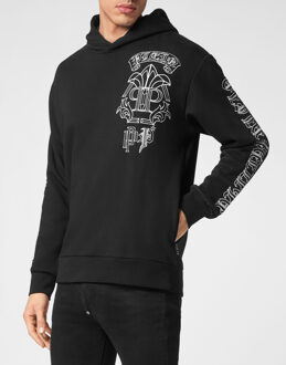 Philipp Plein Sweatshirt Met Capuchon Zwart/wit