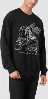 Philipp Plein Sweatshirt Racing - maat 3XL Zwart/wit