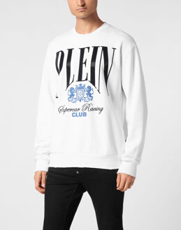 Philipp Plein Sweatshirt Round Neck Ls Racing Club - maat L Wit