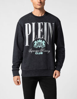 Philipp Plein Sweatshirt Round Neck Ls Racing Club - maat XL Zwart