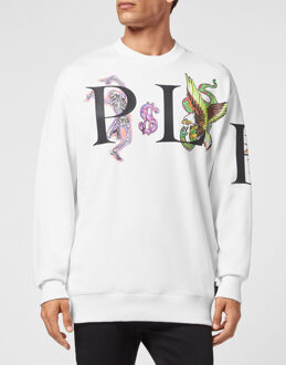 Philipp Plein Sweatshirt Tattoo - maat 3XL Wit