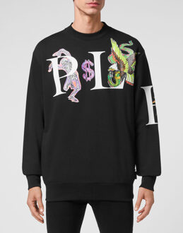 Philipp Plein Sweatshirt Tattoo Zwart