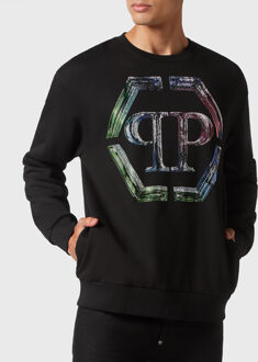 Philipp Plein Sweatshirt Zwart/Veelkleurig - 4XL