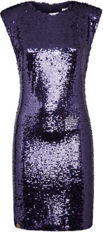 Philipp Plein T-Shirt Jurk Kort Lila - M