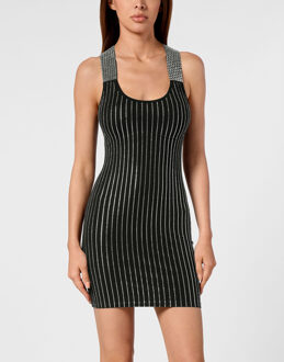 Philipp Plein T-Shirt Jurk Kort - maat Zwart