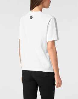 Philipp Plein T-Shirt Man Pasvorm Hexagon Wit - XS