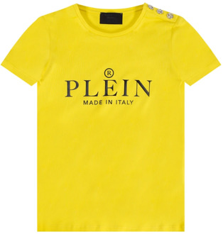 Philipp Plein T-shirt met logo Philipp Plein , Yellow , Dames - XS