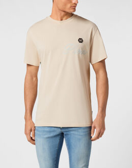 Philipp Plein T-Shirt Ronde Hals Beige