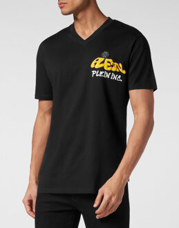 Philipp Plein T-Shirt Ronde Hals Bombing Graffiti Zwart - 2XL