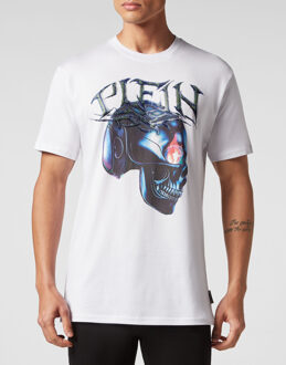 Philipp Plein T-Shirt Ronde Hals Chrome - maat 5XL Wit