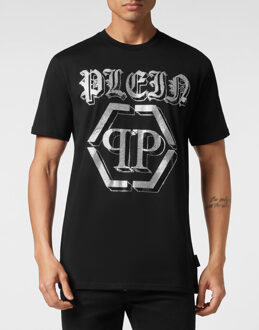 Philipp Plein T-Shirt Ronde Hals Chrome Zwart - 3XL