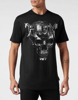 Philipp Plein T-Shirt Ronde Hals Chrome Zwart