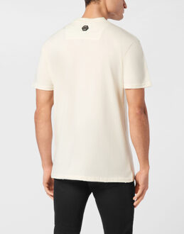 Philipp Plein T-Shirt Ronde Hals D Azur Crème