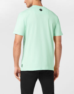 Philipp Plein T-Shirt Ronde Hals D Azur Groen - M