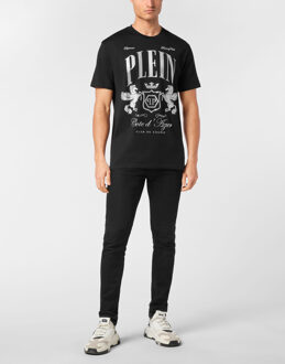 Philipp Plein T-Shirt Ronde Hals D Azur - maat L Zwart