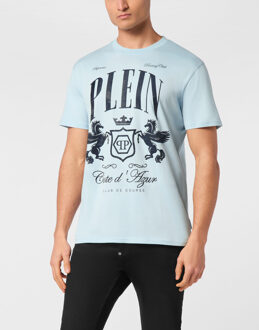 Philipp Plein T-Shirt Ronde Hals D Azur - maat S Lichtblauw