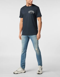 Philipp Plein T-Shirt Ronde Hals Donkerblauw - L