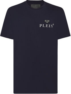 Philipp Plein T-Shirt Ronde Hals Donkerblauw - S