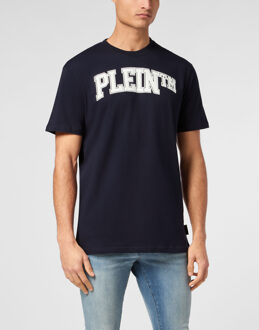 Philipp Plein T-Shirt Ronde Hals Donkerblauw - XL