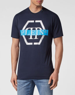 Philipp Plein T-Shirt Ronde Hals Donkerblauw
