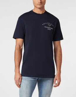 Philipp Plein T-shirt Ronde Hals Donkerblauw