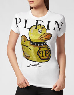 Philipp Plein T-Shirt Ronde Hals Duck Wit