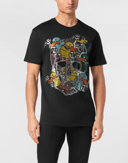 Philipp Plein T-Shirt Ronde Hals Duck Zwart - 4XL