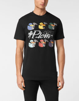 Philipp Plein T-Shirt Ronde Hals Duck Zwart - XL