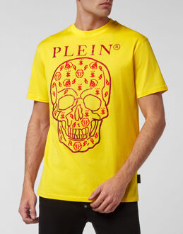 Philipp Plein T-Shirt Ronde Hals Geel - 2XL