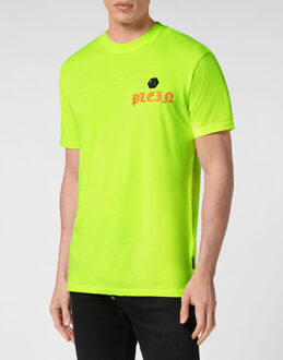 Philipp Plein T-Shirt Ronde Hals Geel - 5XL