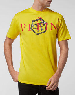 Philipp Plein T-Shirt Ronde Hals Geel - L