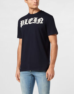 Philipp Plein T-Shirt Ronde Hals Gothic Plein Donkerblauw - 3XL