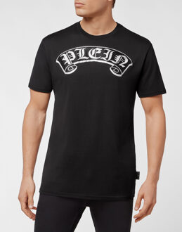 Philipp Plein T-Shirt Ronde Hals Gothic Plein - maat 3XL Zwart