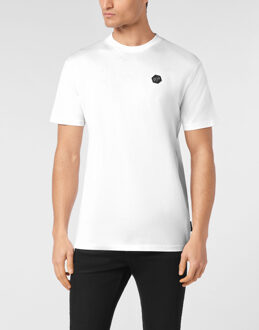 Philipp Plein T-Shirt Ronde Hals Gothic Plein Wit