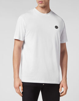 Philipp Plein T-Shirt Ronde Hals Gothic Plein Wit