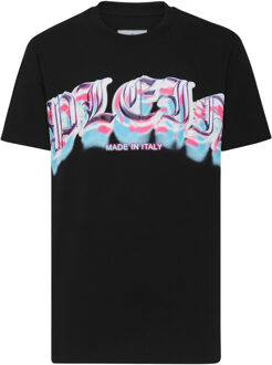 Philipp Plein T-Shirt Ronde Hals Gothic Plein Zwart - 2XL