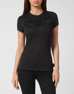 Philipp Plein T-Shirt Ronde Hals Gothic Plein Zwart - XS
