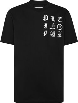 Philipp Plein T-Shirt Ronde Hals Gothic Plein Zwart